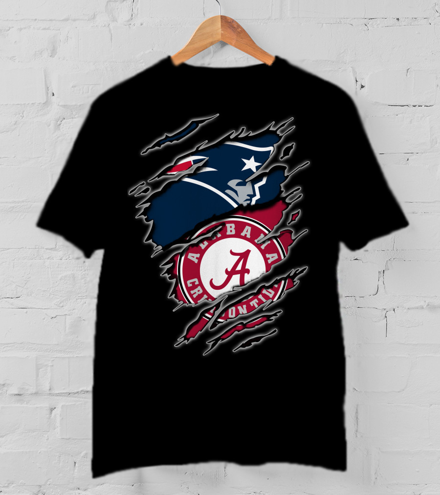 New England Patriots Alabama Crimson Tide Combo T-Shirt