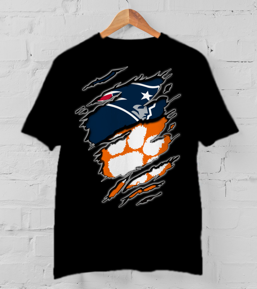Patriots Clemson Paw Ripped T-Shirt