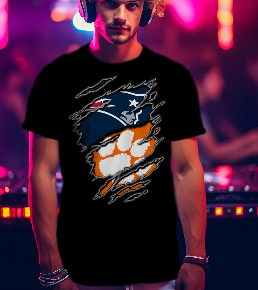 Patriots Clemson Paw Ripped T-Shirt