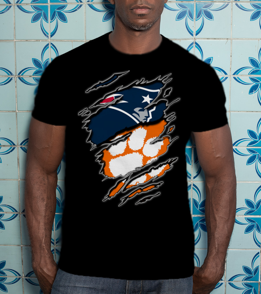 Patriots Clemson Paw Ripped T-Shirt