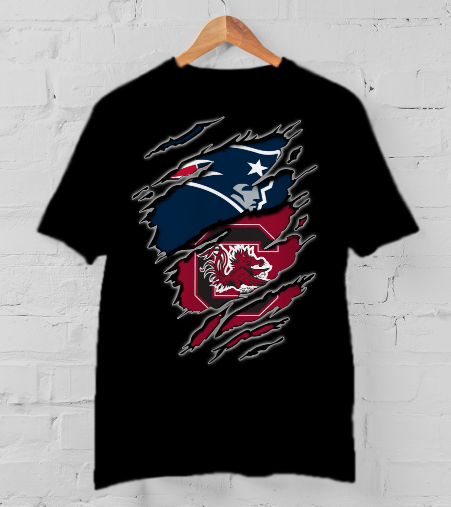 New England Patriots South Carolina Gamecocks Fusion T-Shirt