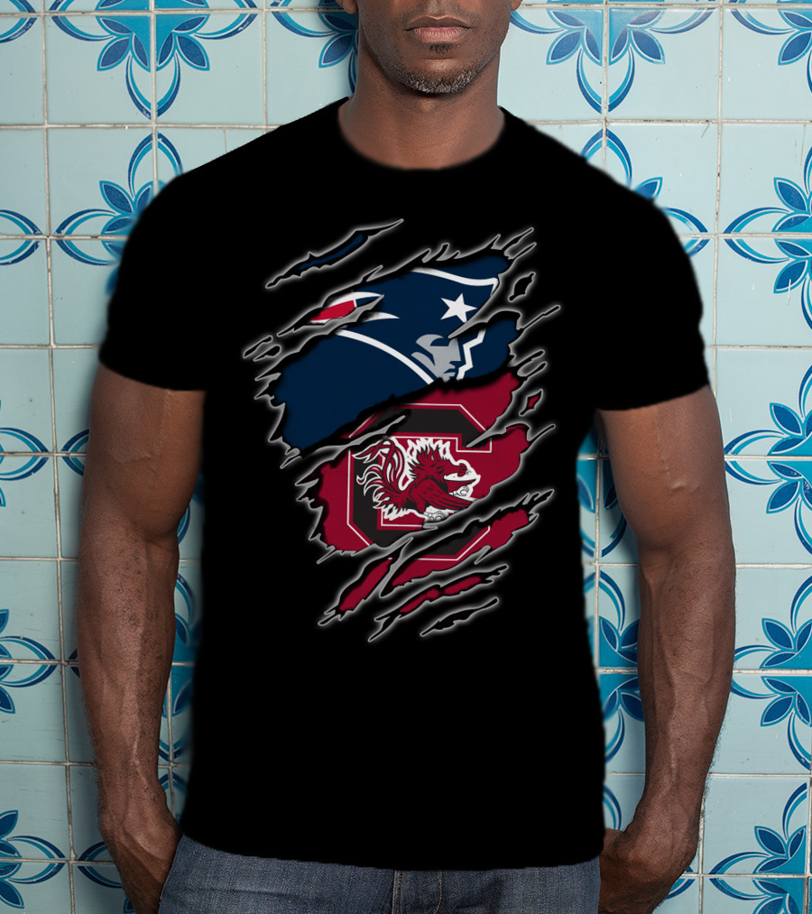 New England Patriots South Carolina Gamecocks Fusion T-Shirt