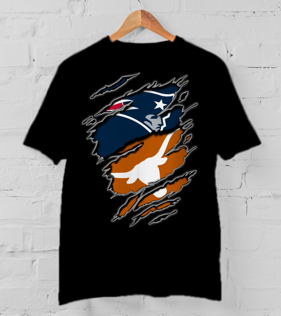 Patriots Longhorns Fusion Icon Split T-Shirt