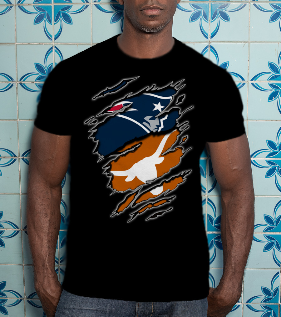 Patriots Longhorns Fusion Icon Split T-Shirt