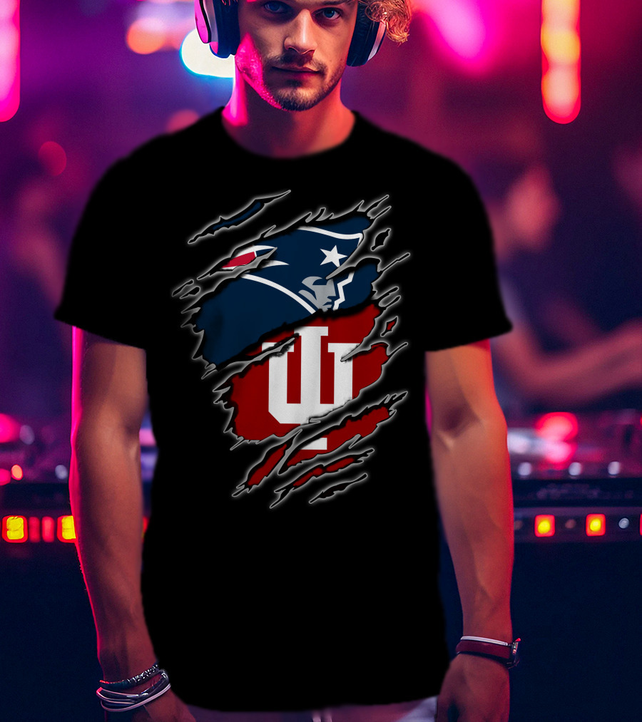 New England Patriots Indiana Hoosiers Mashup T-Shirt