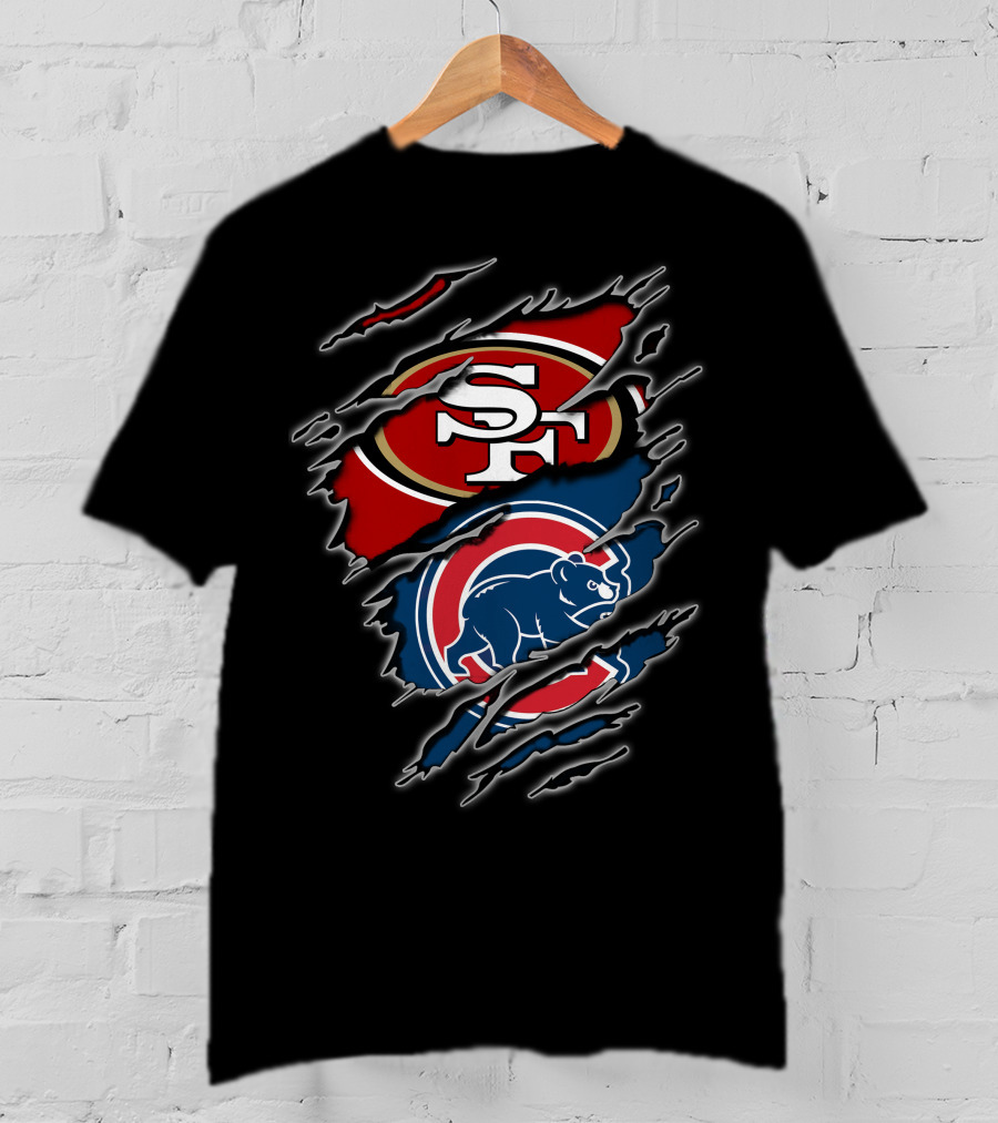 49ers Cubs Sf And Chicago Logos T-Shirt