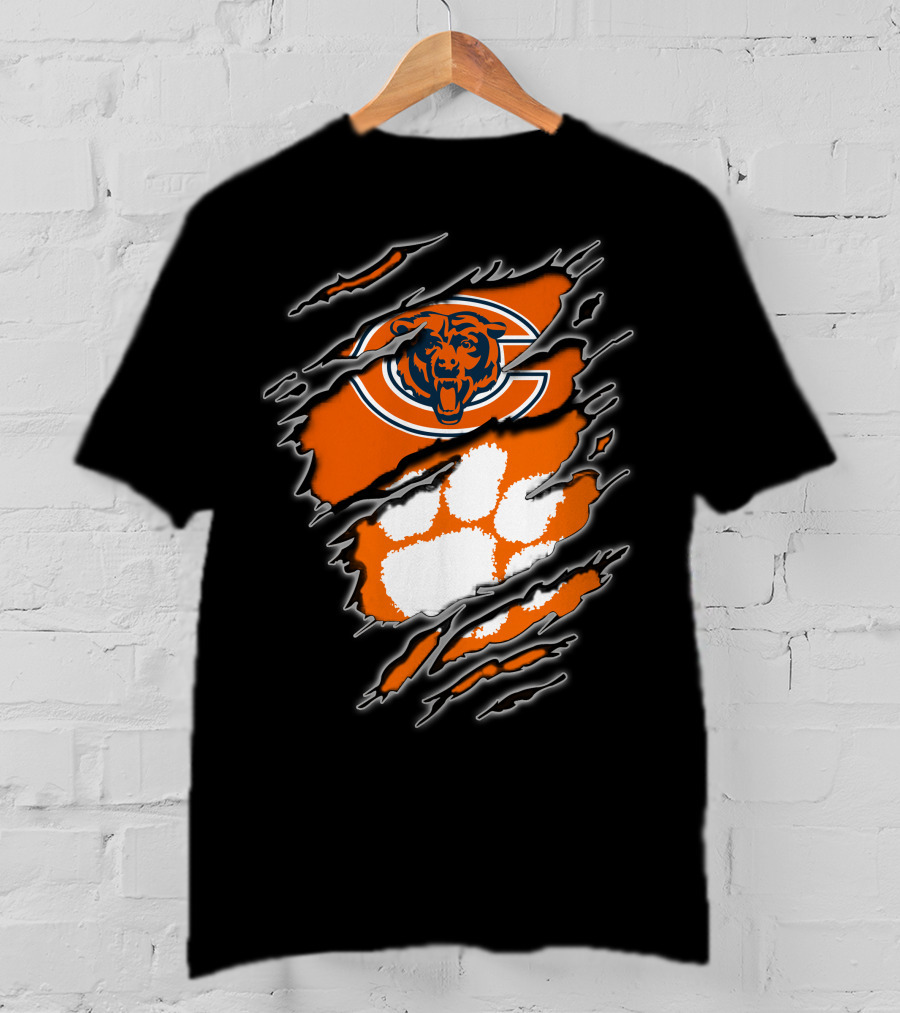 Chicago Bears Clemson Tigers Mashup T-Shirt