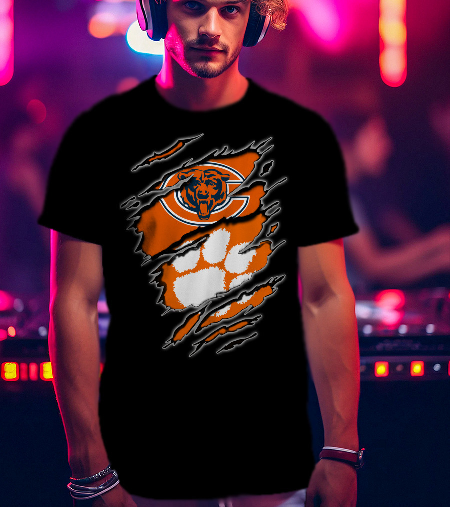 Chicago Bears Clemson Tigers Mashup T-Shirt