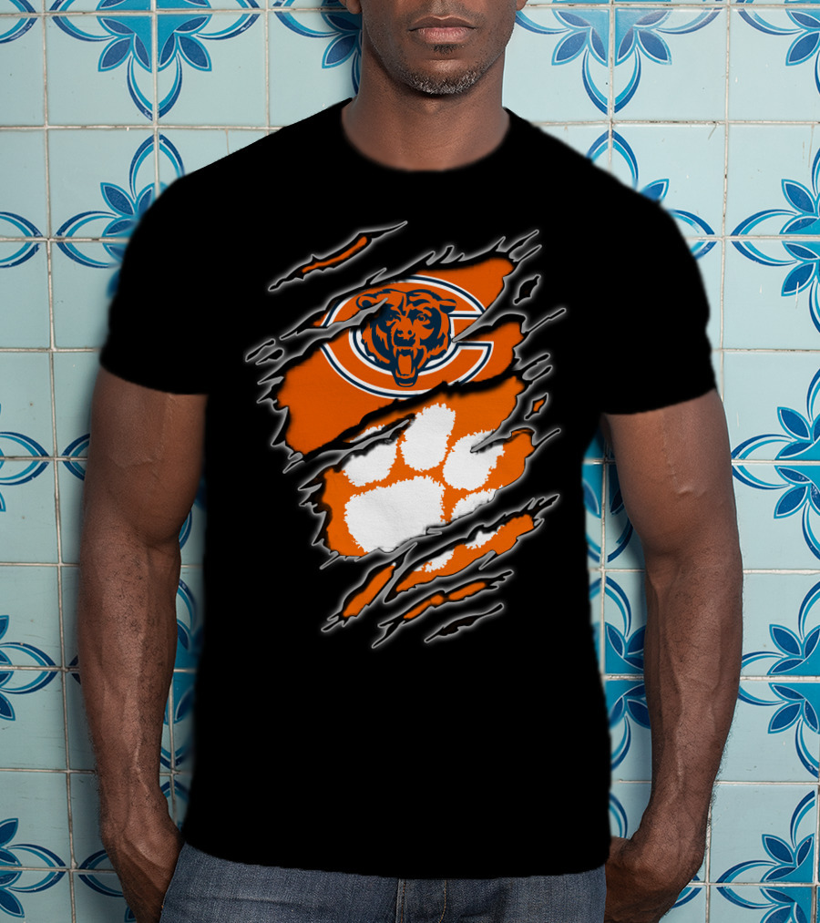 Chicago Bears Clemson Tigers Mashup T-Shirt