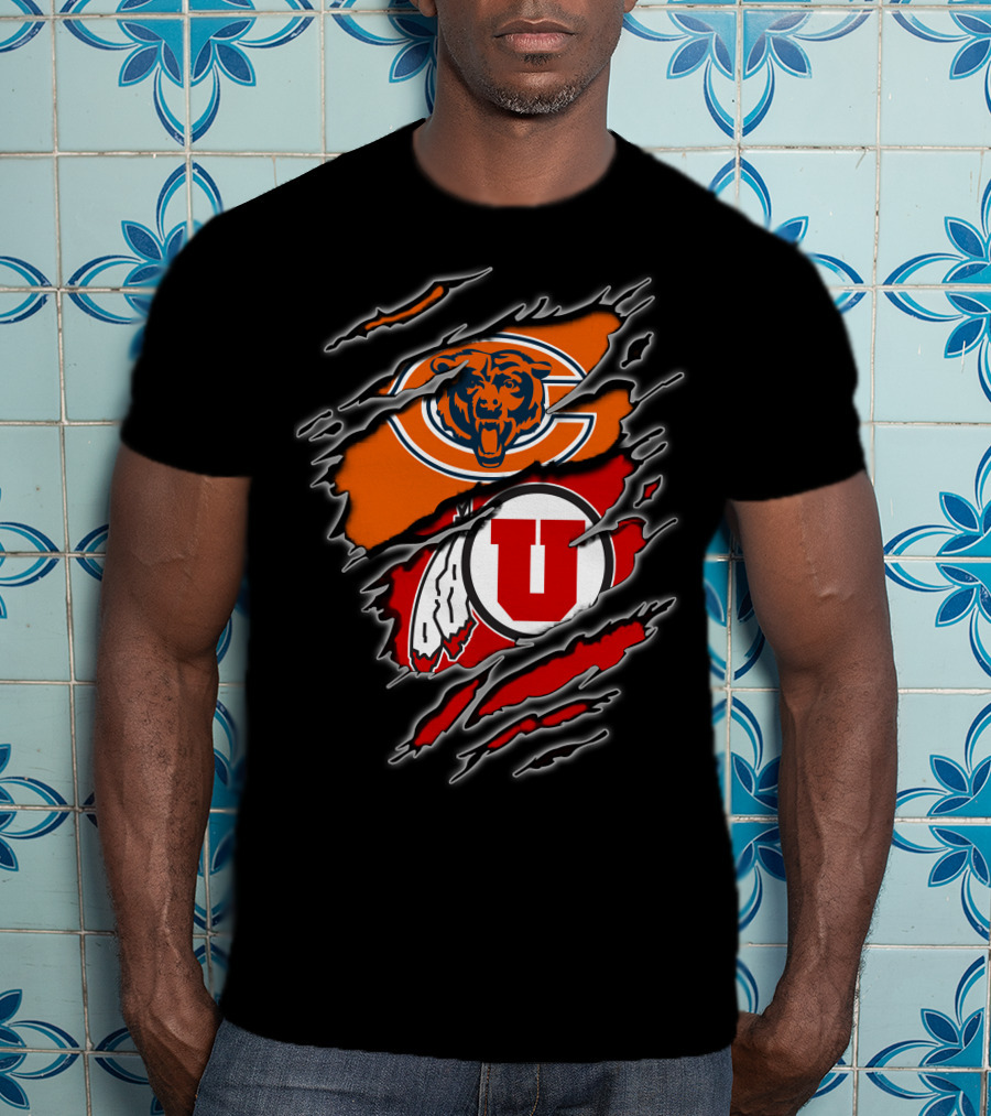 Chicago Bears Utah Utes Collaborative T-Shirt