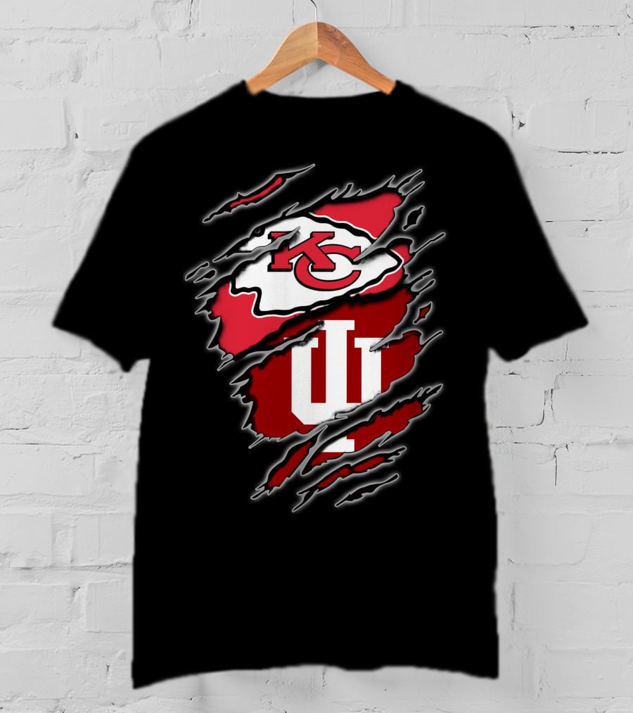 Kansas City Chiefs Indiana Hoosiers Crossover T-Shirt
