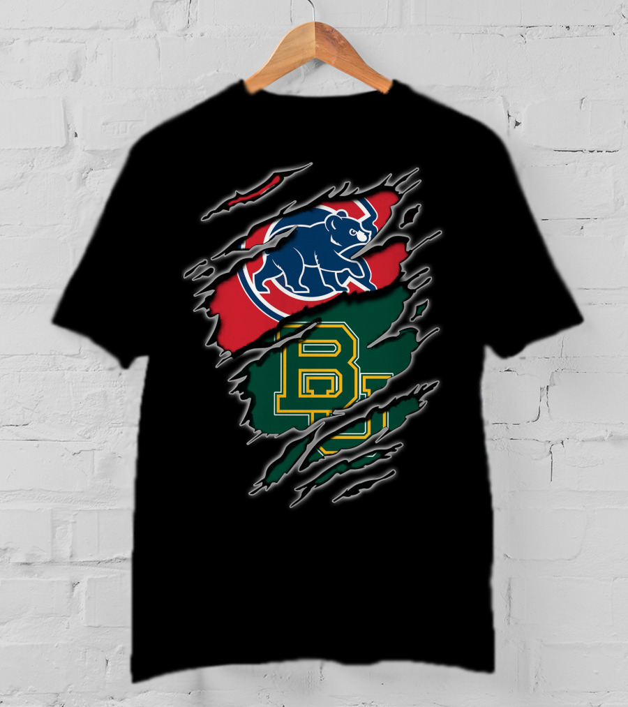 Cubs Bears Meets Baylor Football Creative Crossover T-Shirt