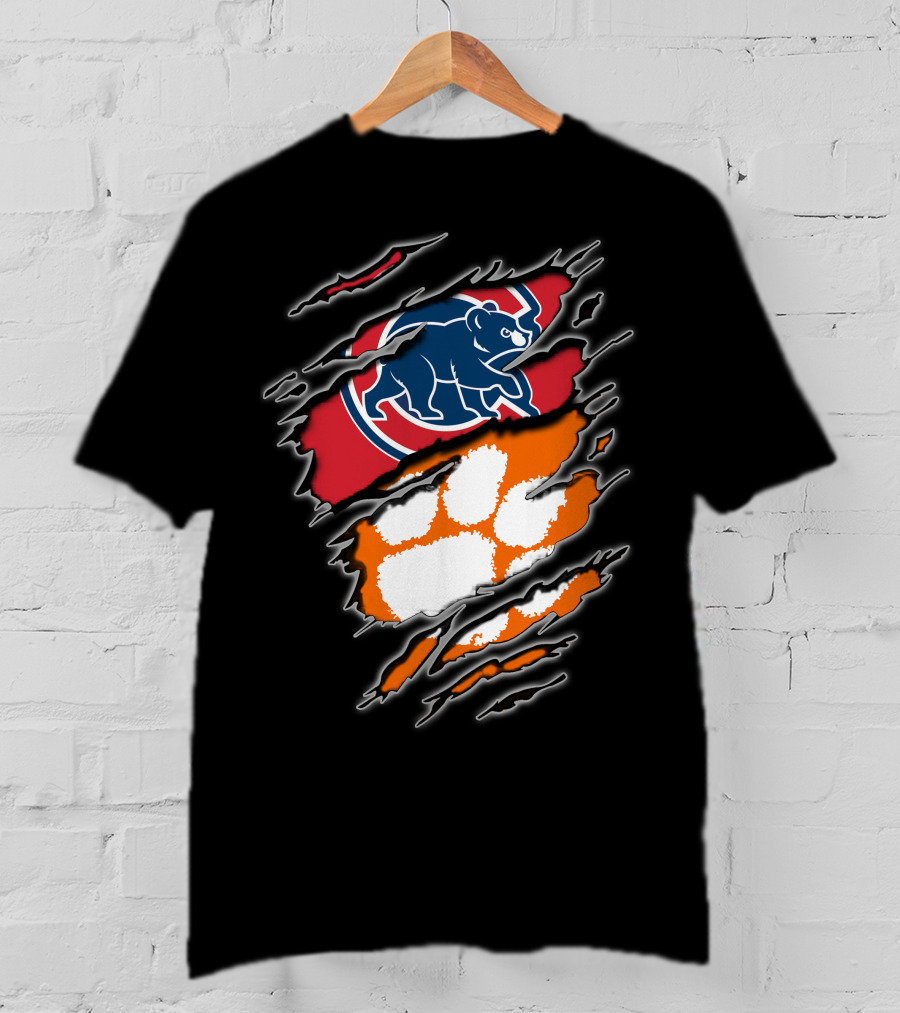 Cubs Clemson Paw Print Team Spirit T-Shirt