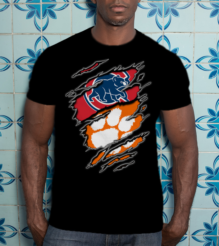 Cubs Clemson Paw Print Team Spirit T-Shirt