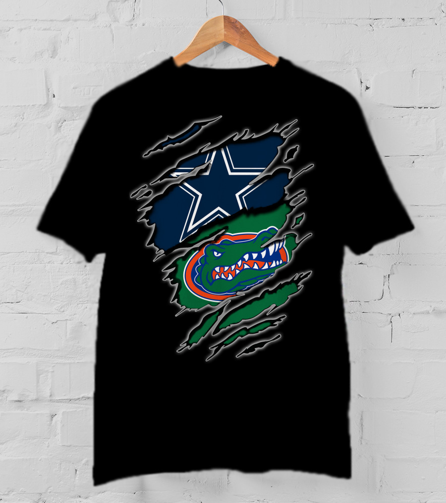 Cowboys Star Ripping Through Gators T-Shirt