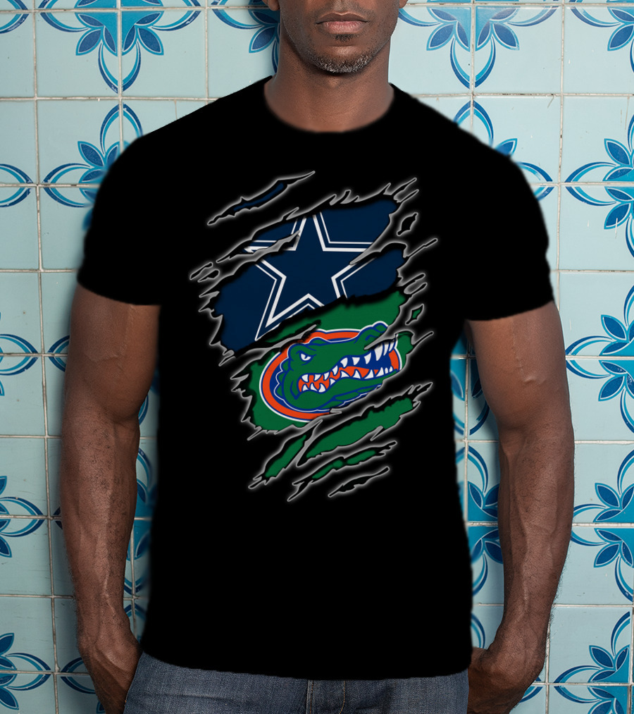 Cowboys Star Ripping Through Gators T-Shirt
