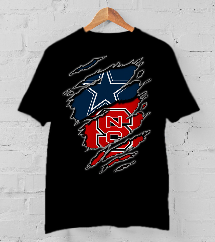 Cowboys Star NC State Wolfpack Rip T-Shirt