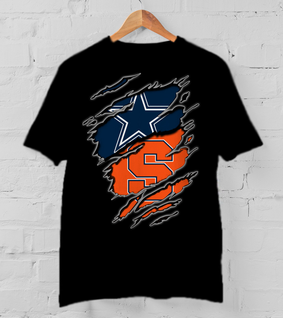 Cowboys Star And Syracuse Orange S Fusion T-Shirt