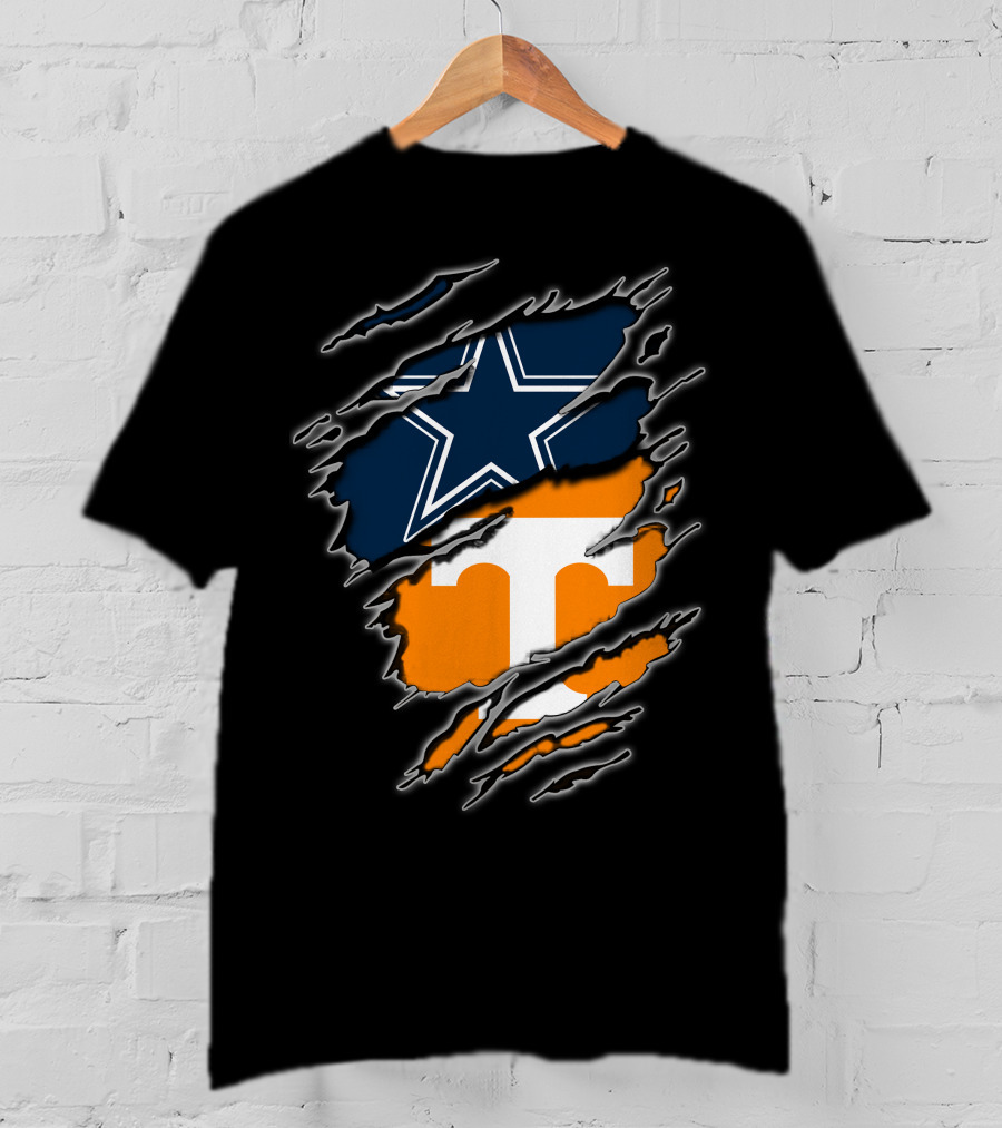 Cowboys Star And Tennessee T Logo Fusion T-Shirt