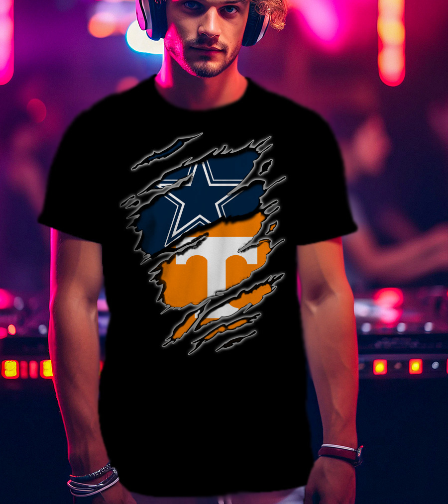 Cowboys Star And Tennessee T Logo Fusion T-Shirt