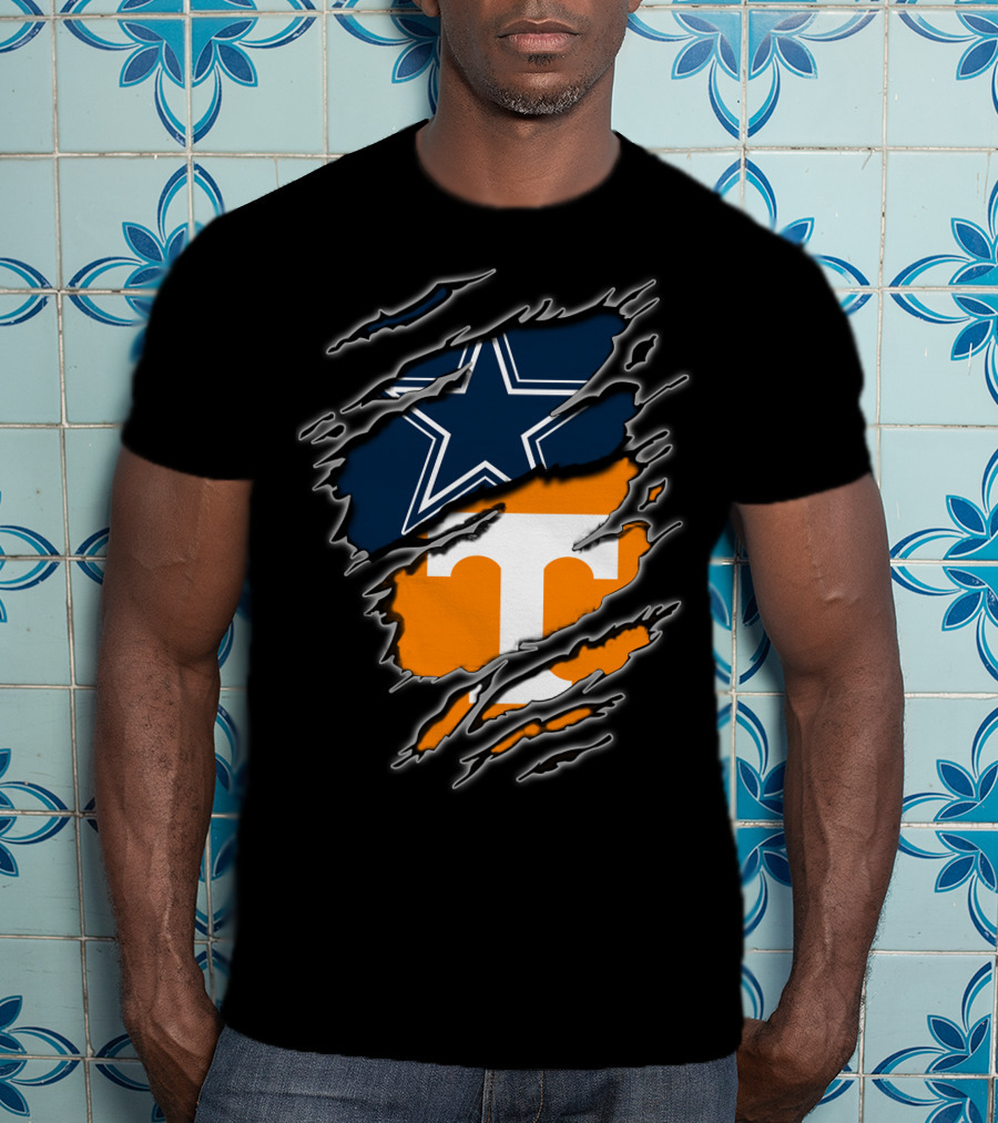 Cowboys Star And Tennessee T Logo Fusion T-Shirt