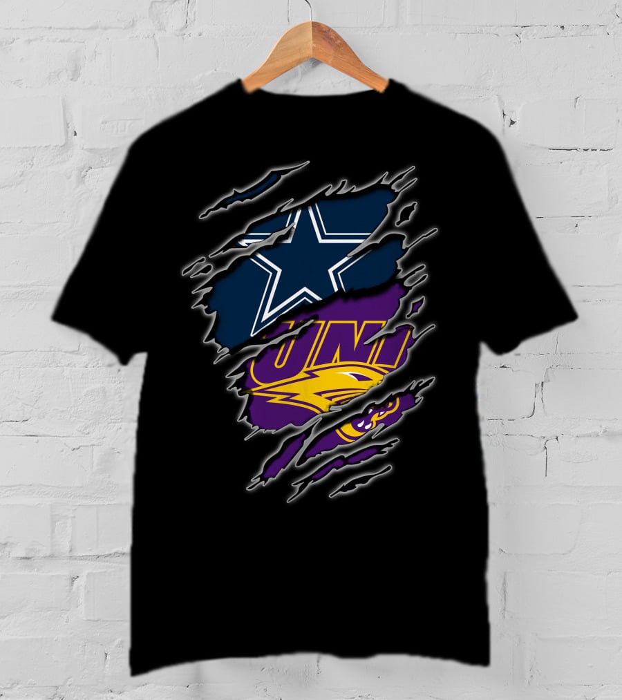 Cowboys Star UNI Panthers Paw Ripped T-Shirt