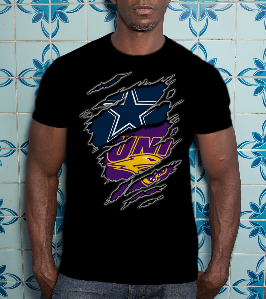 Cowboys Star UNI Panthers Paw Ripped T-Shirt