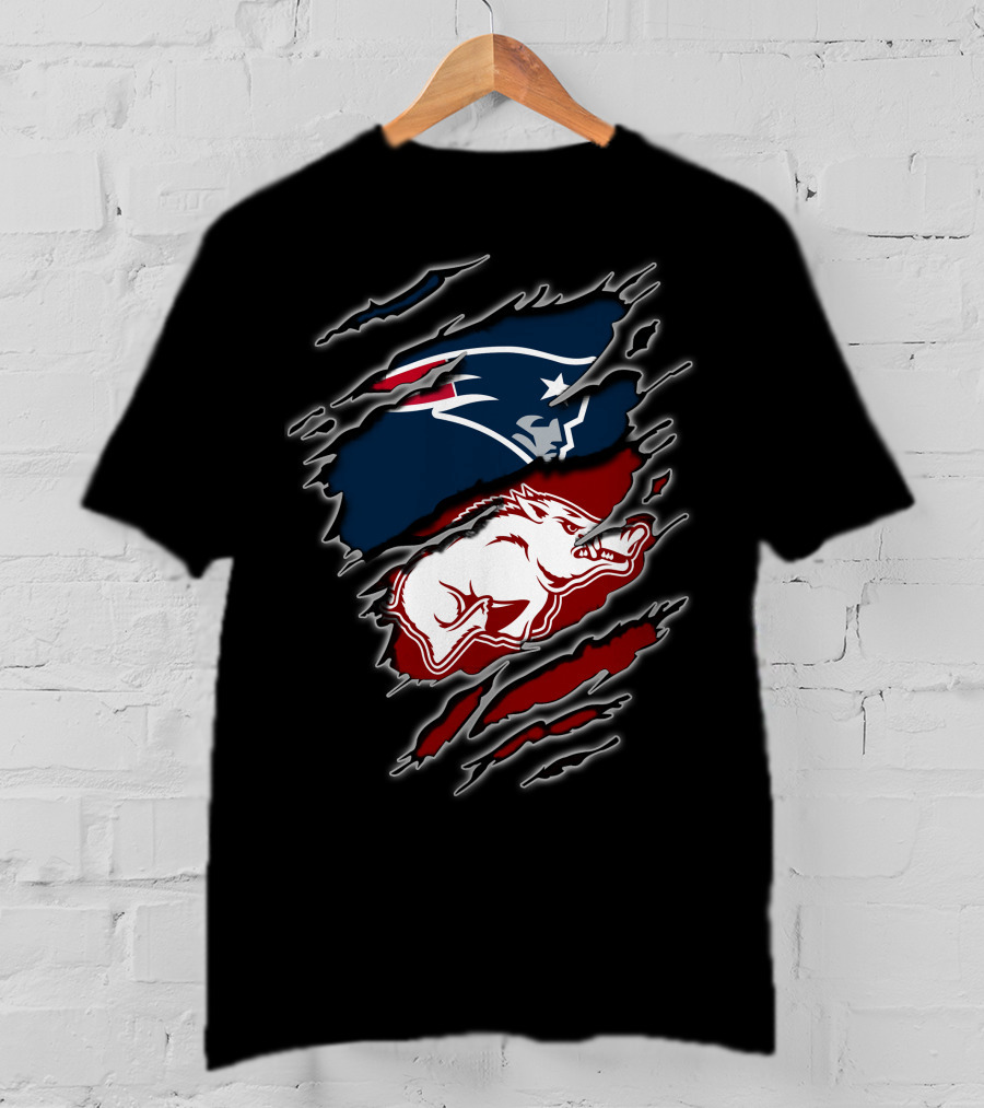 Patriots Arkansas Razorbacks Dual Logo Claw T-Shirt