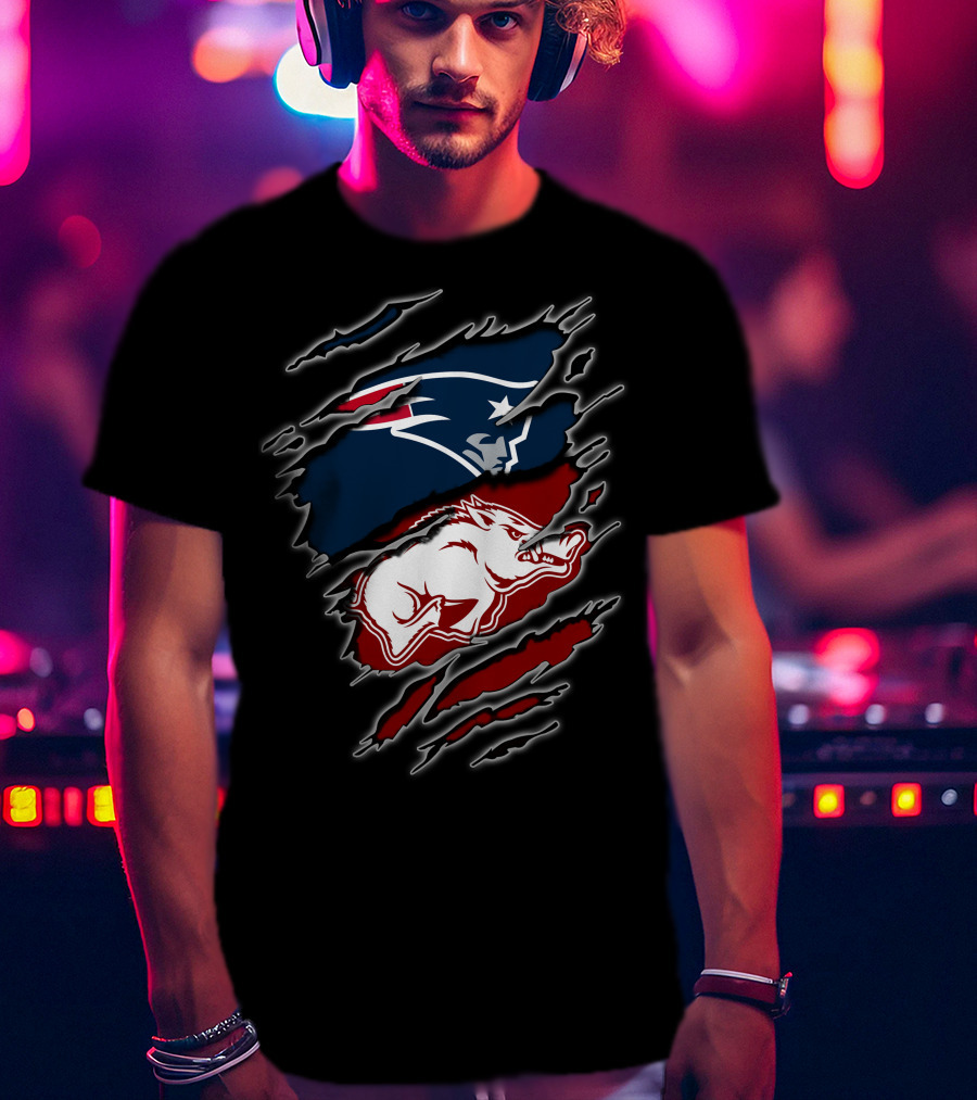 Patriots Arkansas Razorbacks Dual Logo Claw T-Shirt