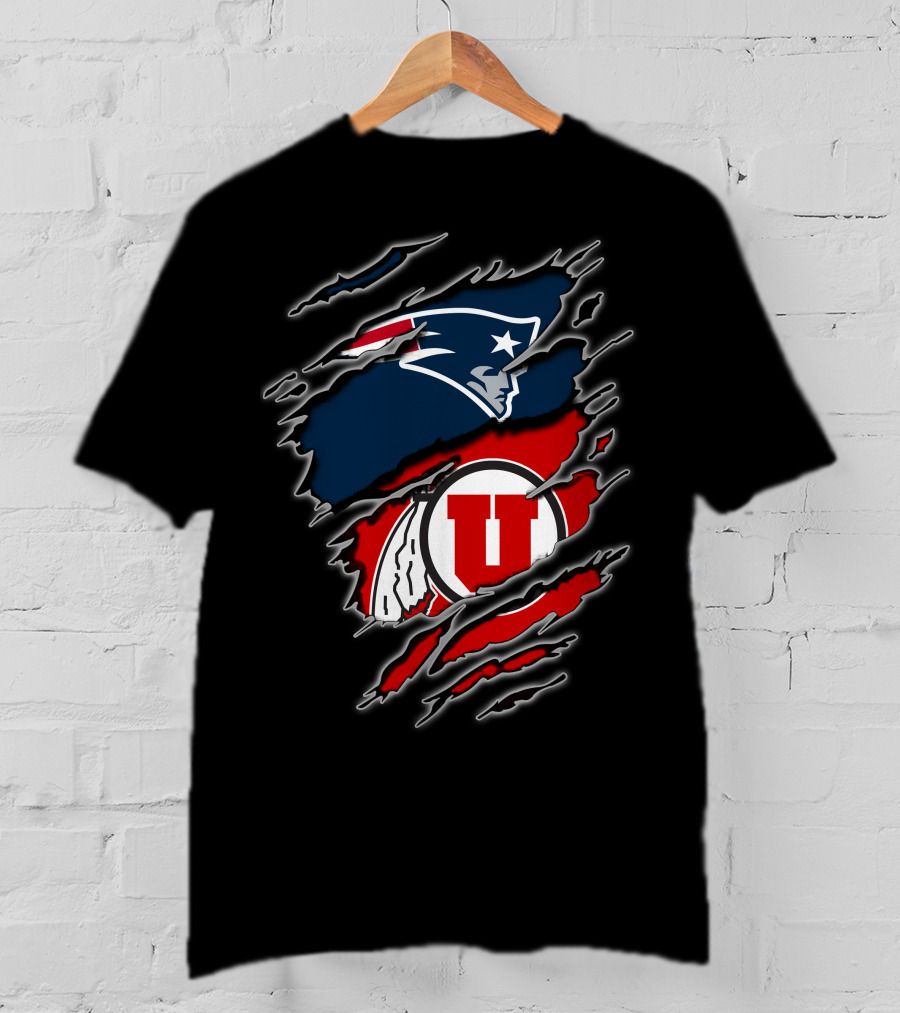 Patriots Utes Scratch Design Logo Fusion T-Shirt