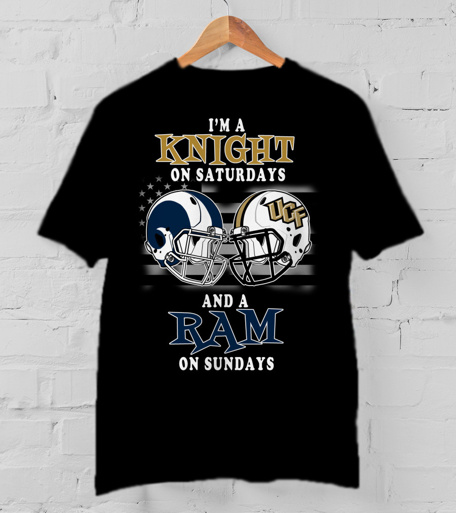 Ucf Knights And Rams Football Helmet Fan Gear Saturdays And Sundays T-Shirt