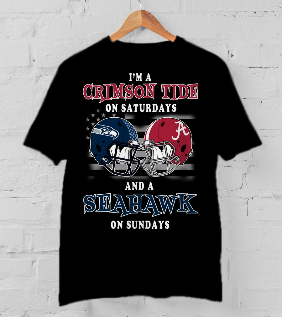 I'm A Crimson Tide On Saturdays And A Seahawk On Sundays T-Shirt