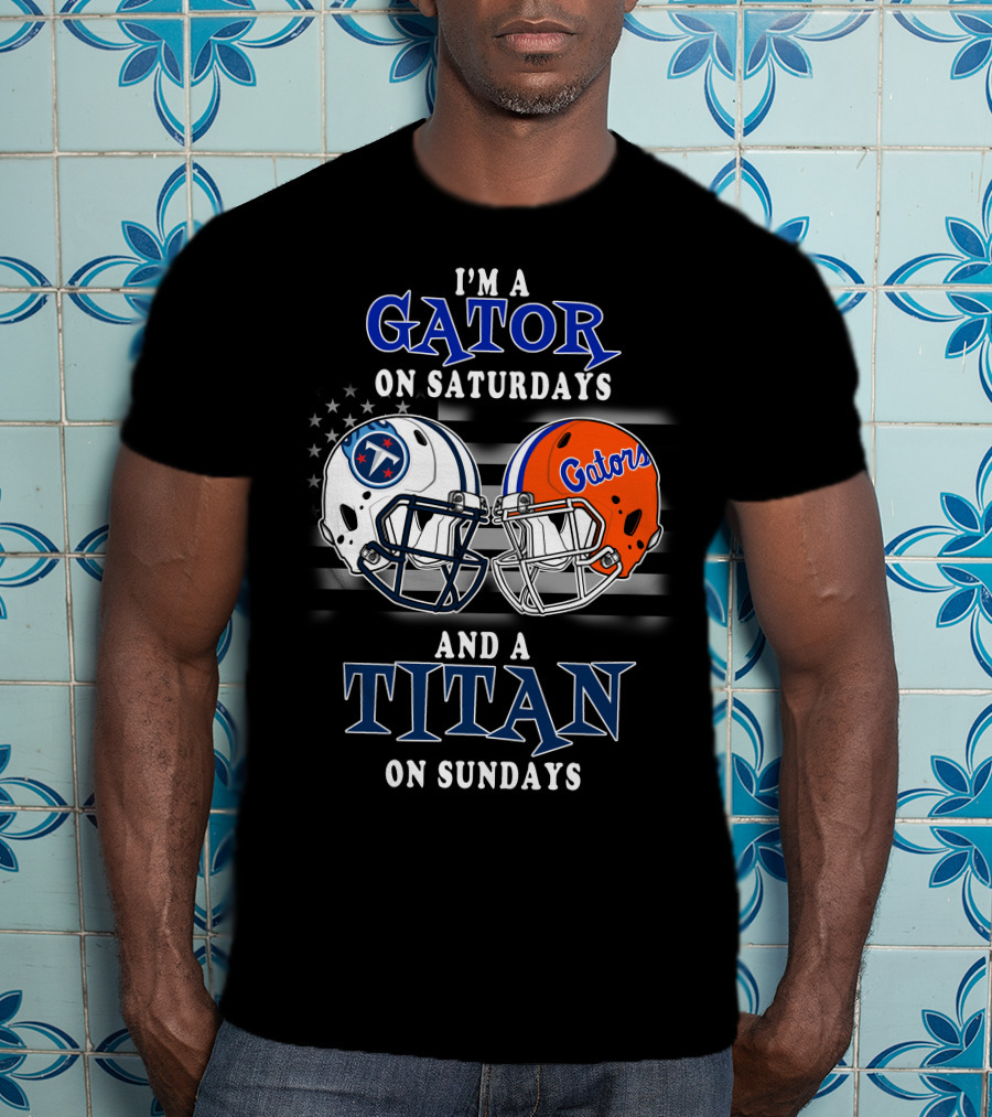 Gator On Saturdays Titan On Sundays Football Helmets T-Shirt