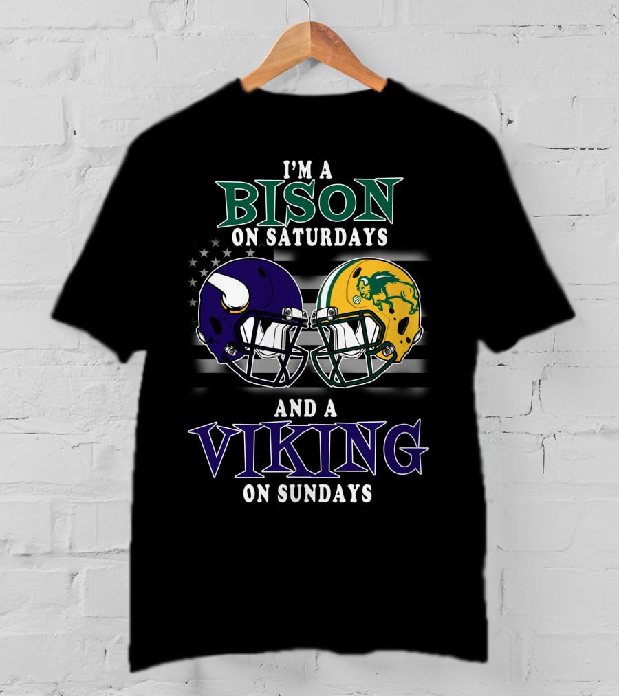 I'm A Bison On Saturdays And A Viking On Sundays T-Shirt