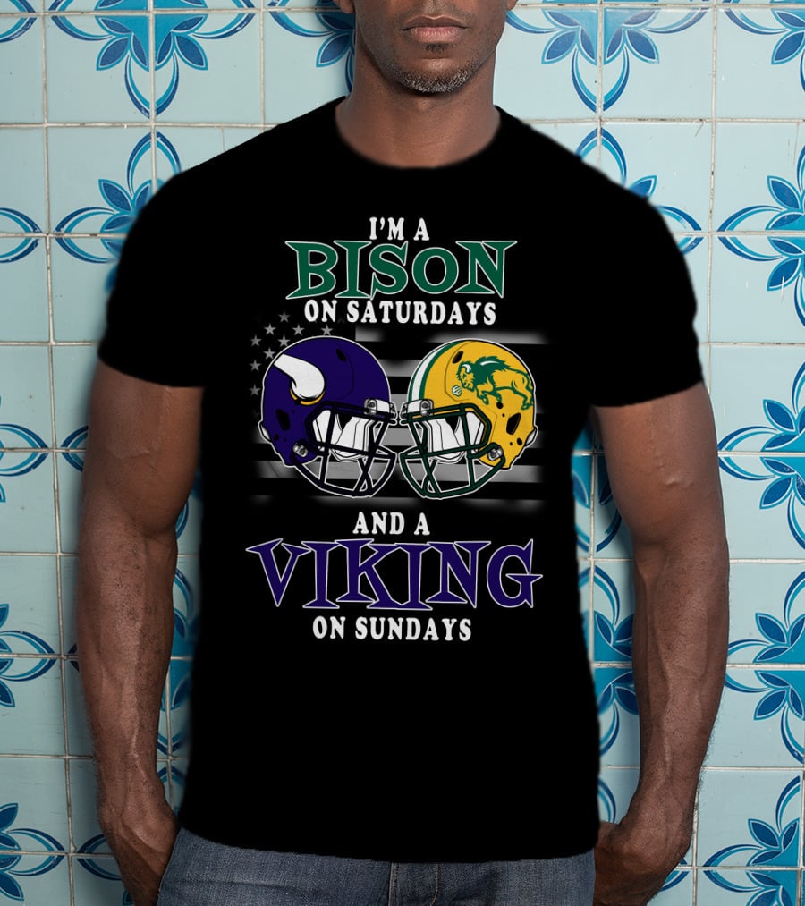 I'm A Bison On Saturdays And A Viking On Sundays T-Shirt