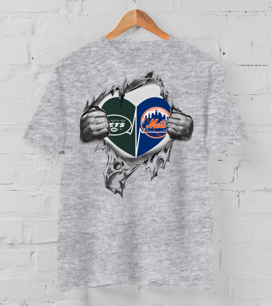 Jets Mets Heart Tornado Fan Passion T-Shirt