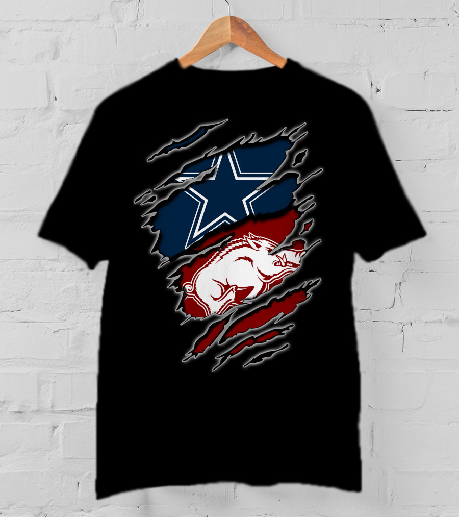Dallas Cowboys Razorbacks Arkansas Fusion T-Shirt