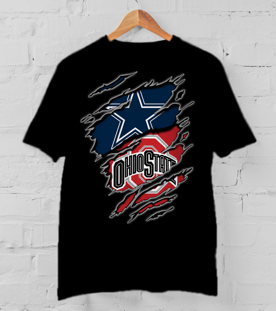 Dallas Cowboys Ohio State Buckeyes Torn Combination T-Shirt