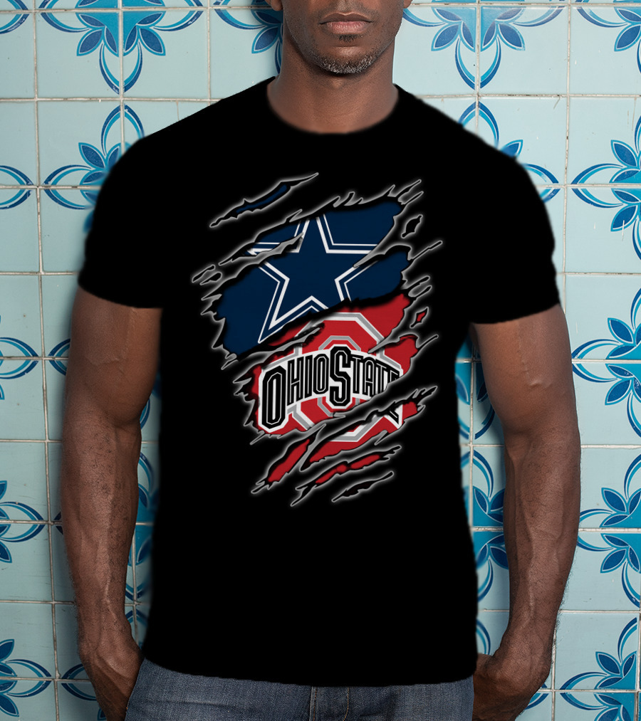 Dallas Cowboys Ohio State Buckeyes Torn Combination T-Shirt