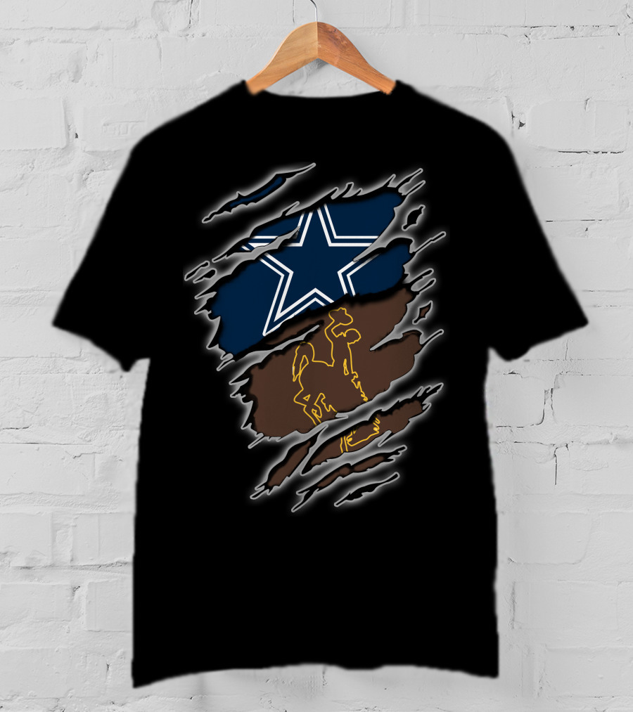 Dallas Cowboys Wyoming Bucking Horse Logo Star T-Shirt
