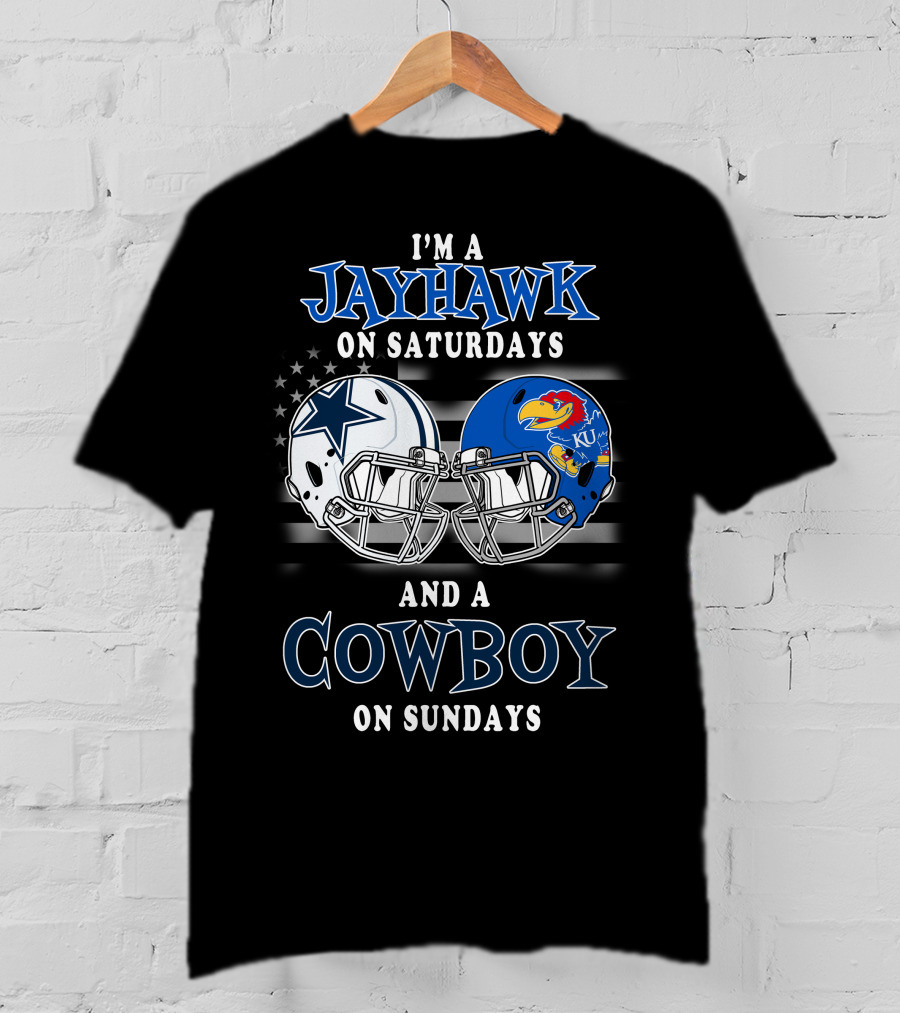 I'm A Jayhawk On Saturdays And A Cowboy On Sundays T-Shirt