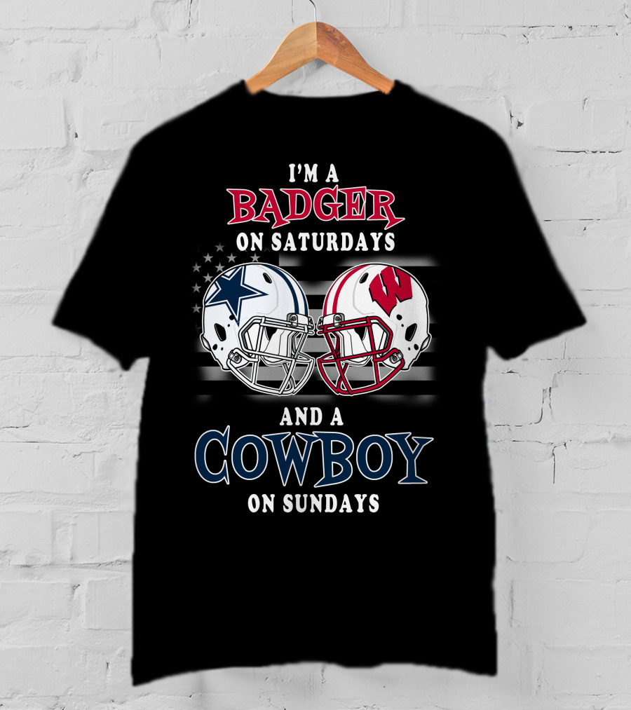 I'm A Badger On Saturdays And A Cowboy On Sundays T-Shirt