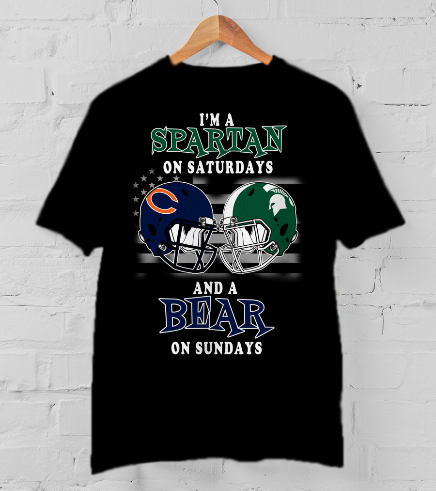 I'm A Spartan On Saturdays And A Bear On Sundays T-Shirt
