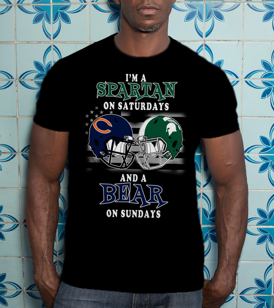 I'm A Spartan On Saturdays And A Bear On Sundays T-Shirt