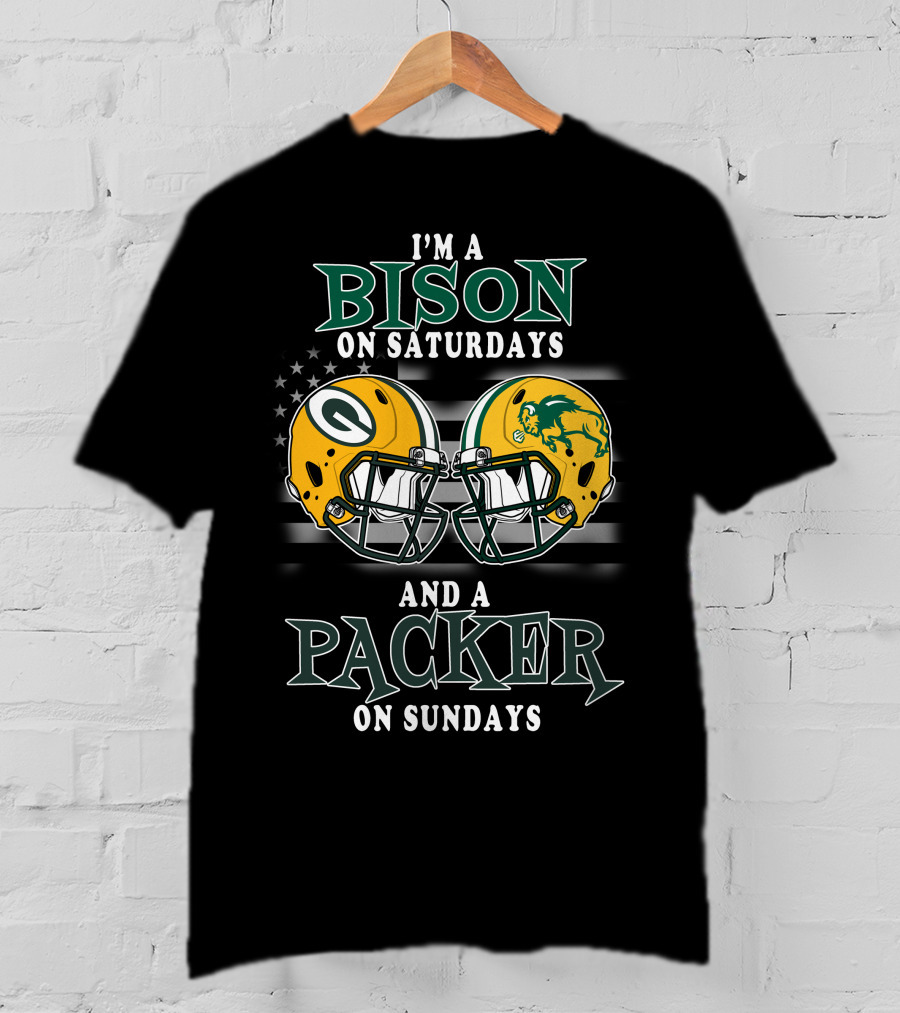 I'm A Bison On Saturdays And A Packer On Sundays T-Shirt