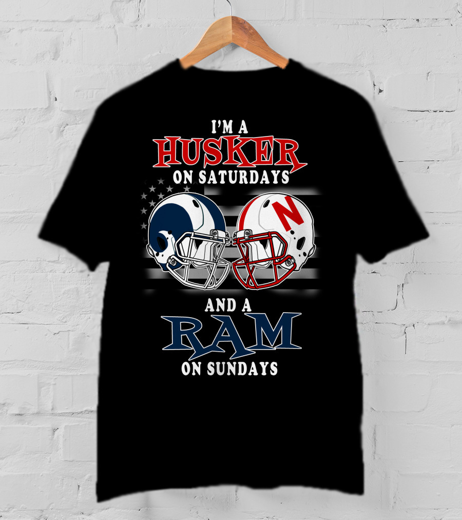 I'm A Husker On Saturdays And A Ram On Sundays T-Shirt