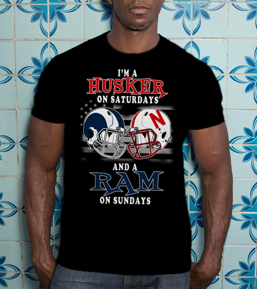 I'm A Husker On Saturdays And A Ram On Sundays T-Shirt