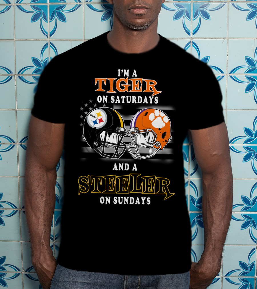 I'm A Tiger On Saturdays And A Steeler On Sundays T-Shirt