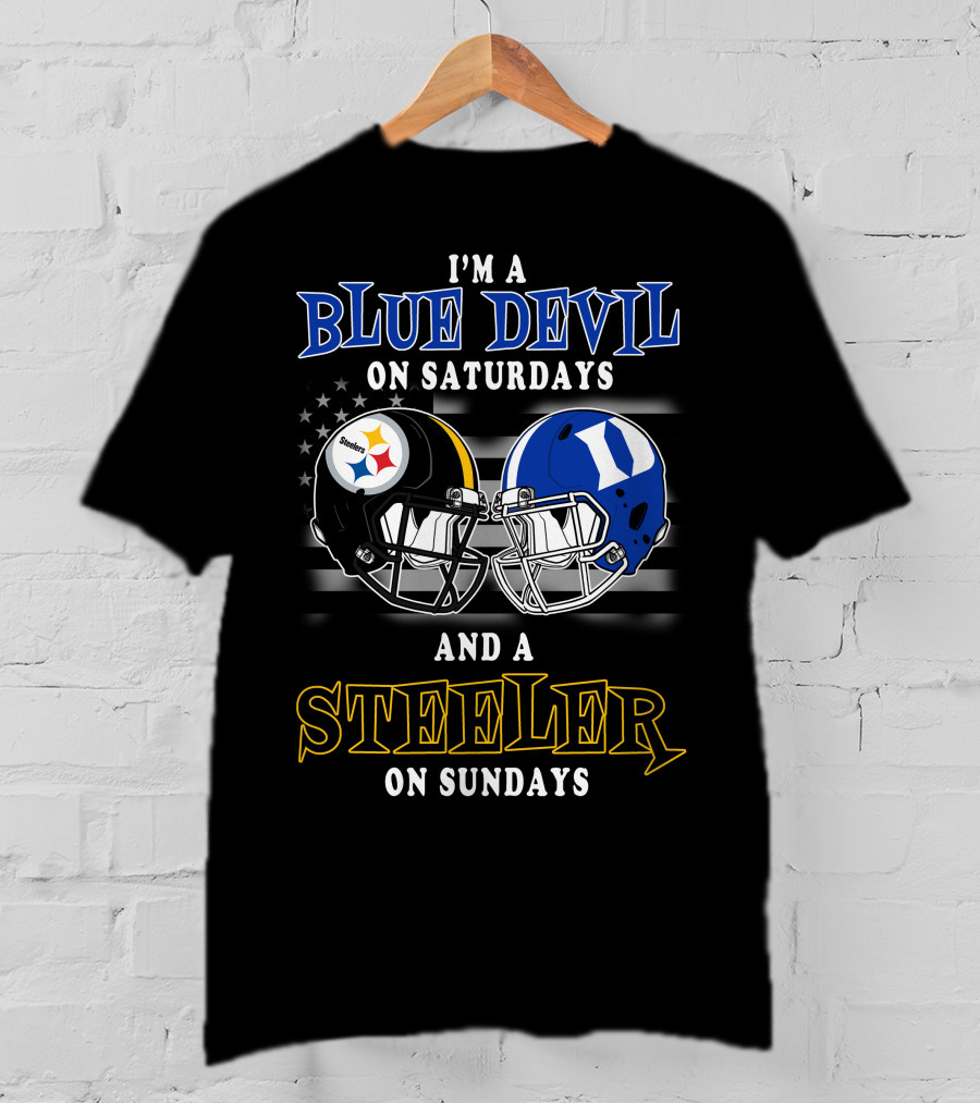 I'm A Blue Devil On Saturdays And A Steeler On Sundays T-Shirt