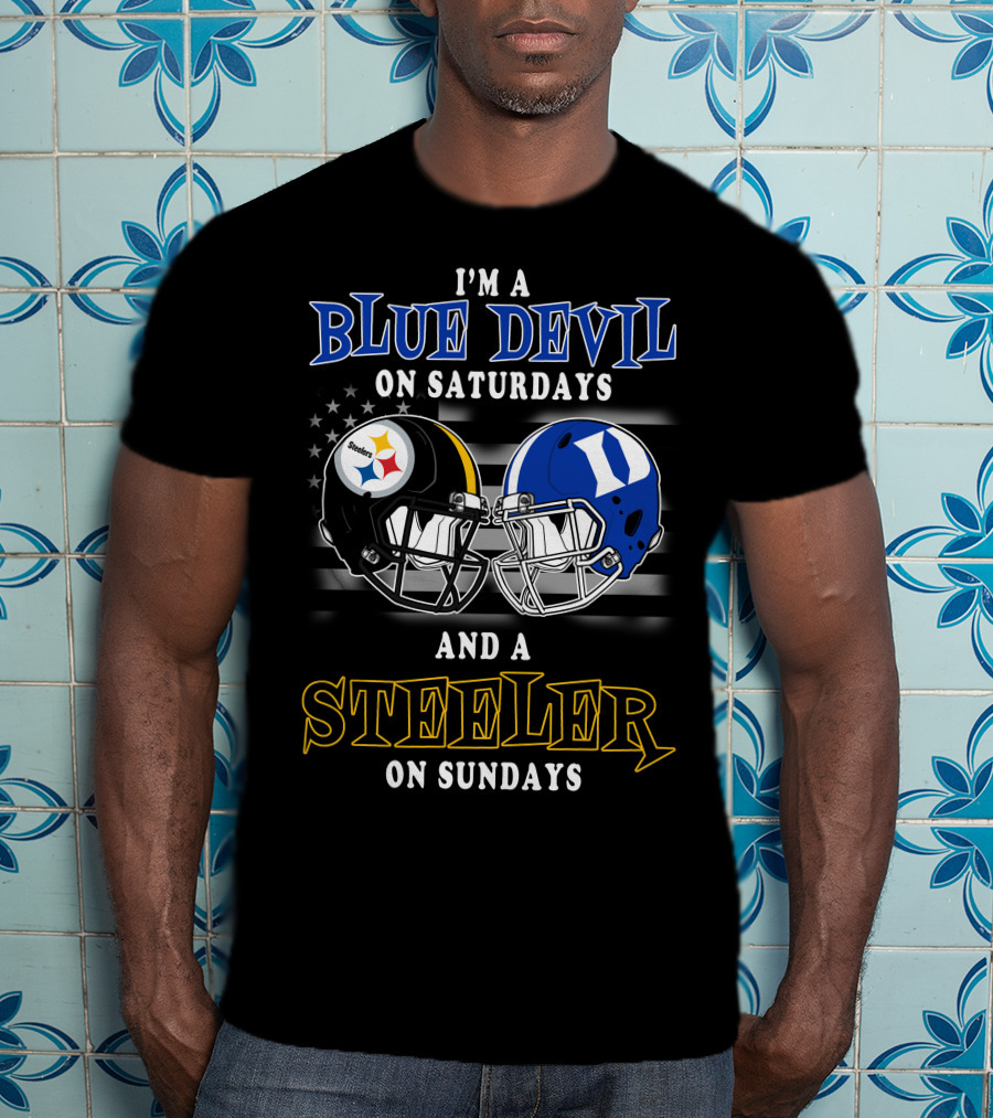 I'm A Blue Devil On Saturdays And A Steeler On Sundays T-Shirt